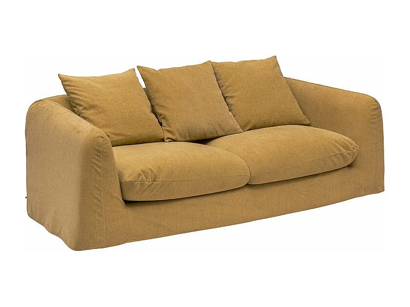 Canapé 3 Places Design "Emile" 216cm Ocre