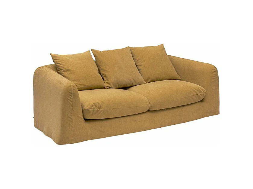 Canapé 3 Places Design "Emile" 216cm Ocre