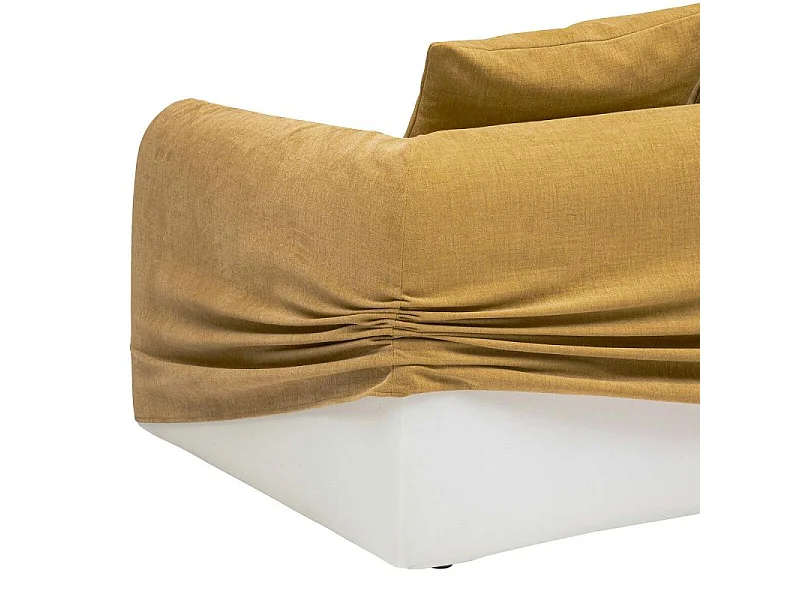 Canapé 3 Places Design "Emile" 216cm Ocre