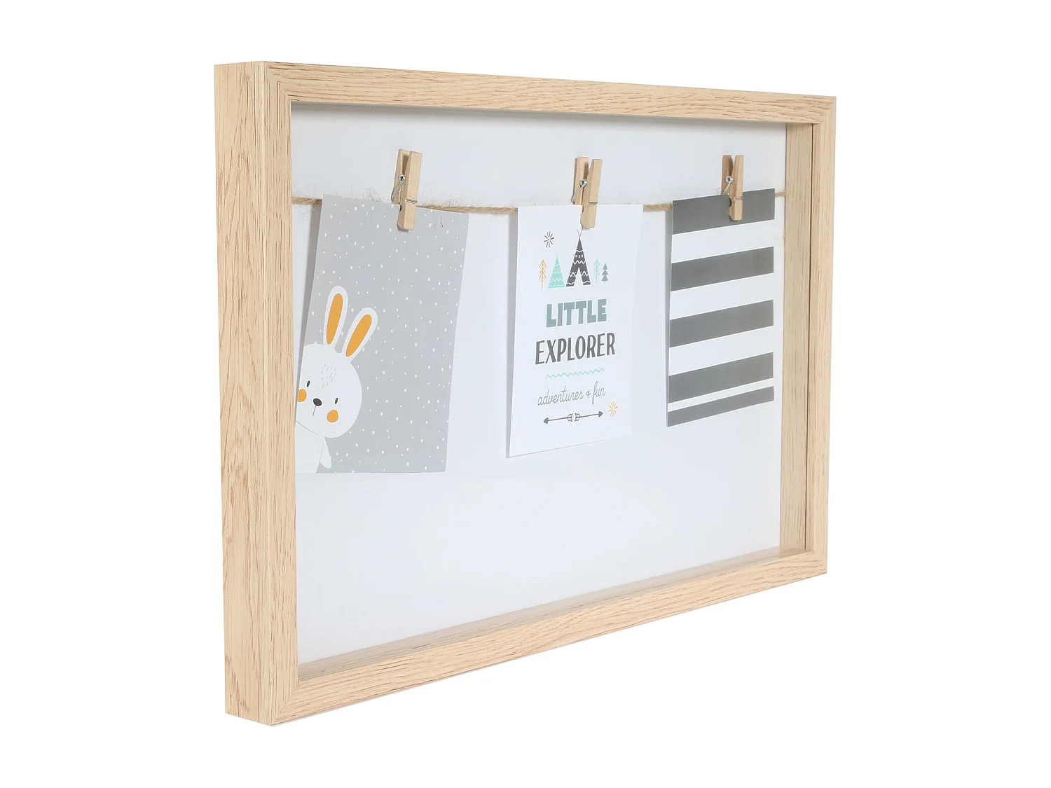 Cadre Photo Pinces Blanc, Bleu