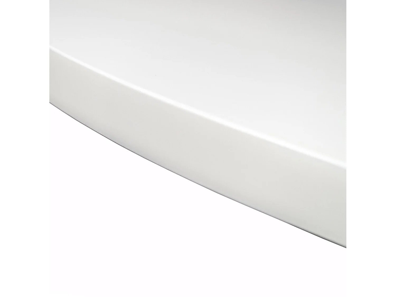 Conjunto Salón, Pack de 4 Sillas tapizadas de Comedor, Mesa fija redonda, Blanco Mate, Patas blanco