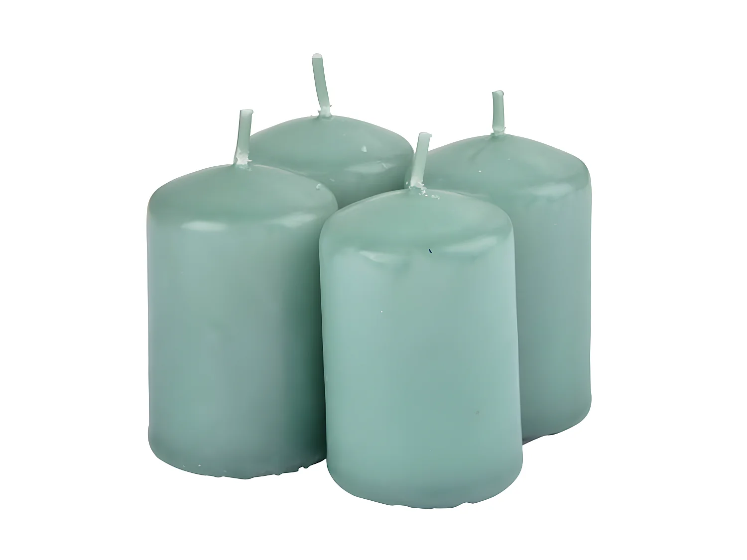 Lot de 4 Bougies Pilier "Essentiel II" 6cm Thé Vert