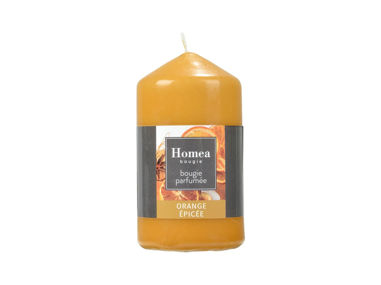 Bougie Pilier "Essentiel II" 11cm Orange Epicée