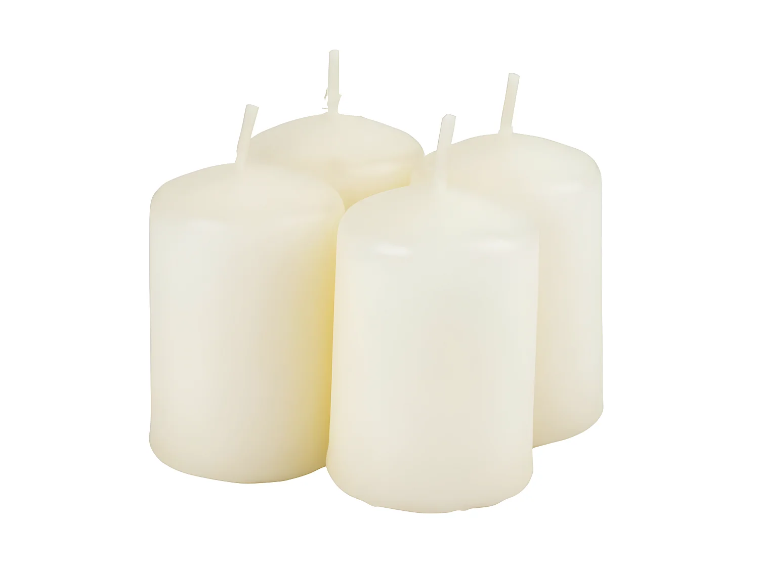 Lot de 4 Bougies Pilier "Essentiel II" 6cm Vanille