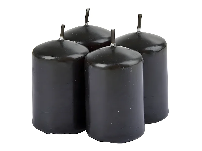 Lot de 4 Bougies Pilier "Essentiel II" 6cm Bois de Santal