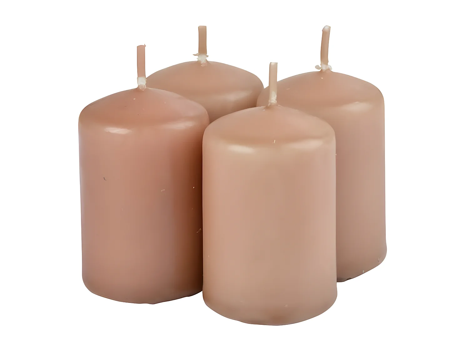 Lot de 4 Bougies Pilier "Essentiel II" 6cm Opium