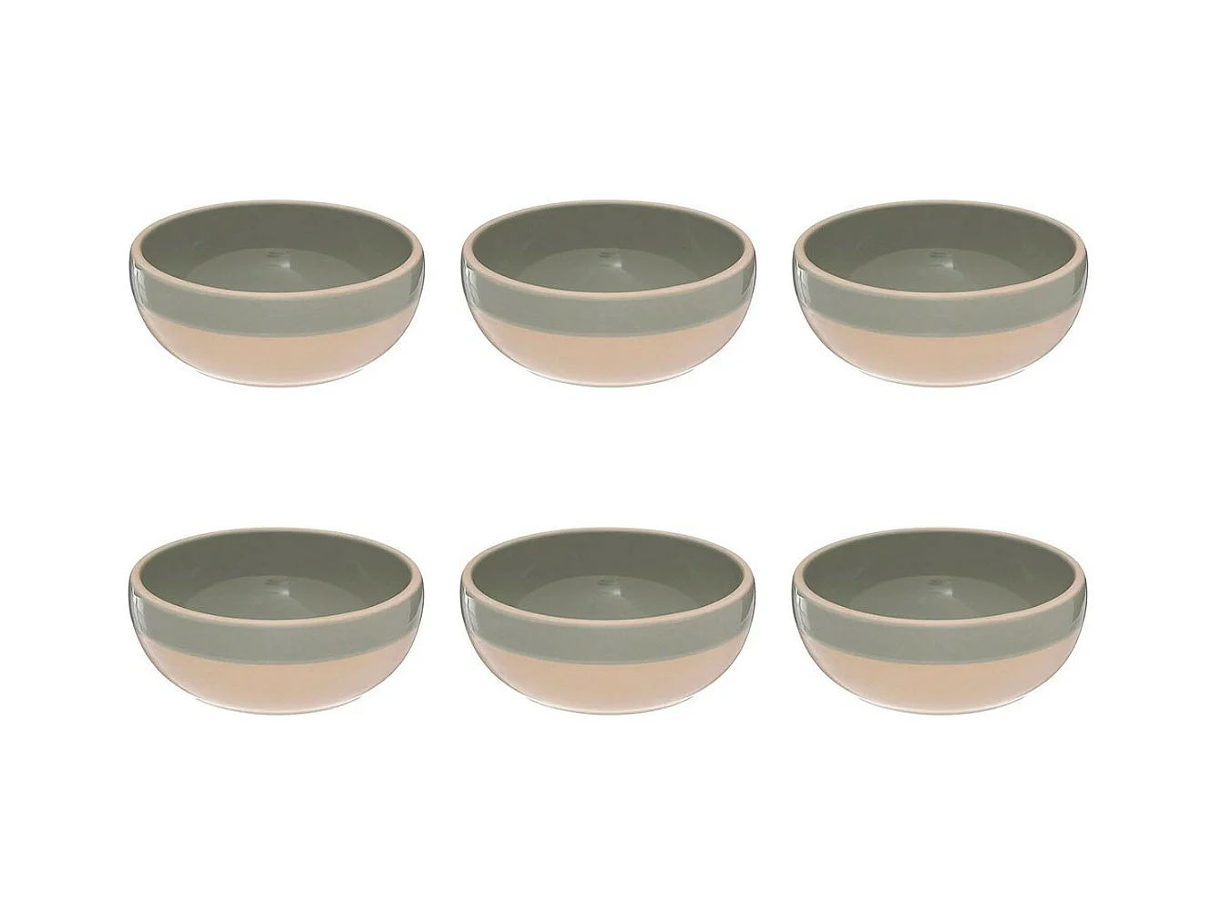 Lot de 6 Bols Design "Asma" 55cl Vert