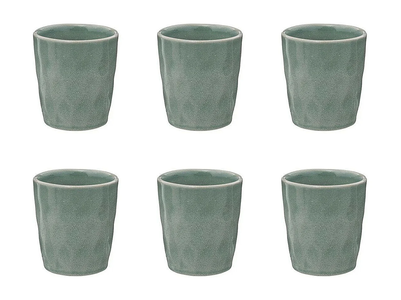 Lot de 6 Tasses Design "Zoé" 22cl Vert