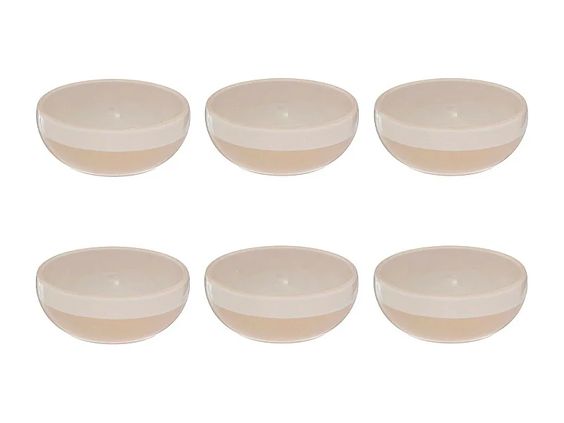Lot de 6 Bols Design "Asma" 55cl Beige