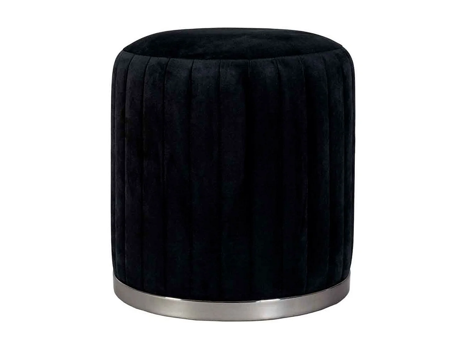 Tabouret Rond Design "Doric" 46cm Noir & Gris