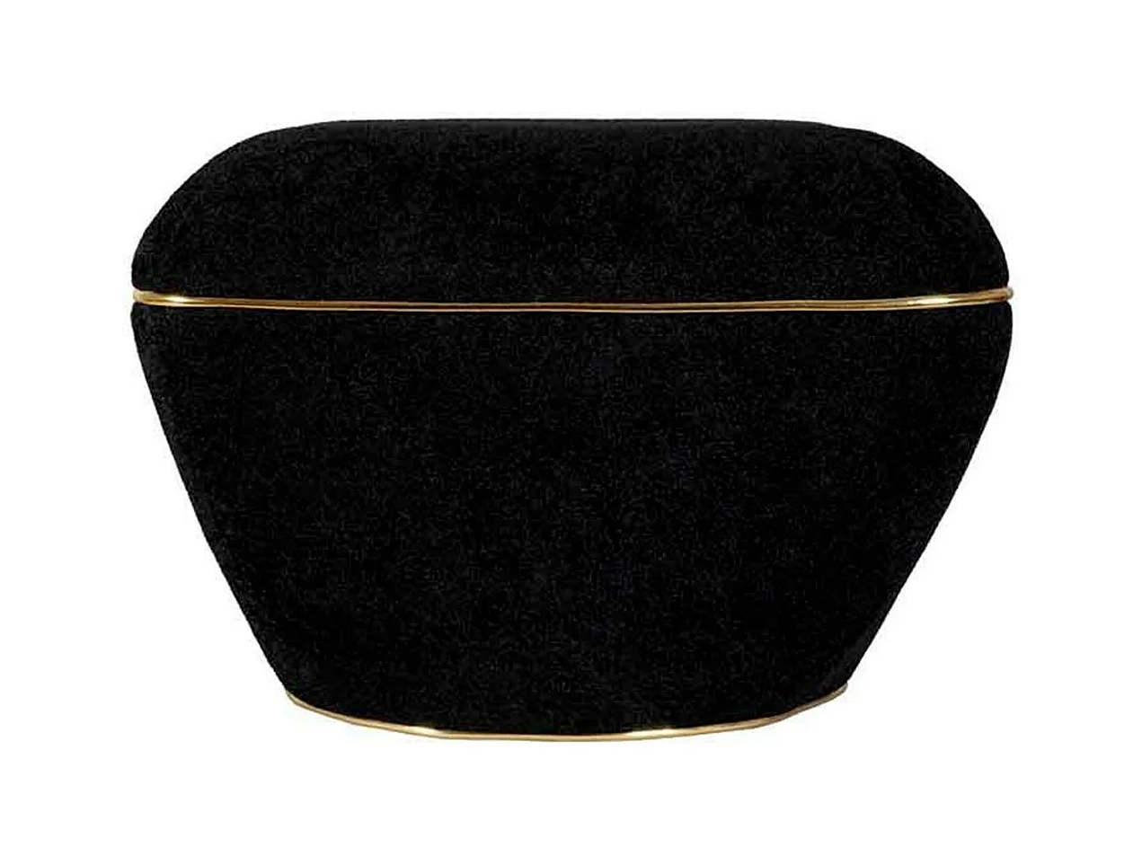 Tabouret Carré Déco "Contessa" 60cm Noir & Or