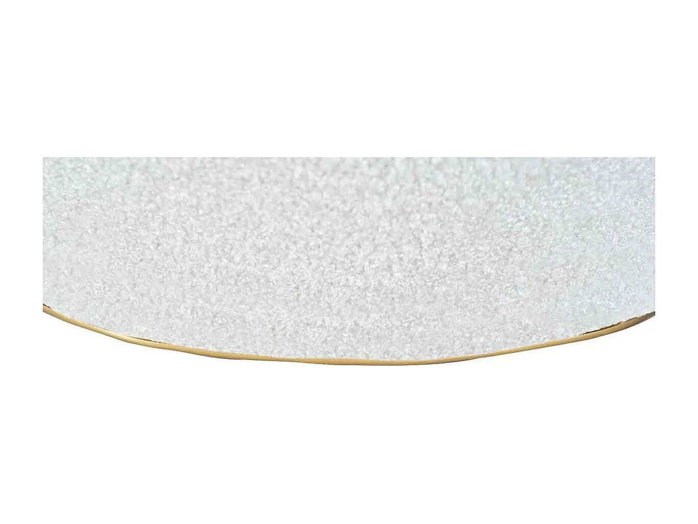 Tabouret Carré Déco "Contessa" 60cm Blanc & Or