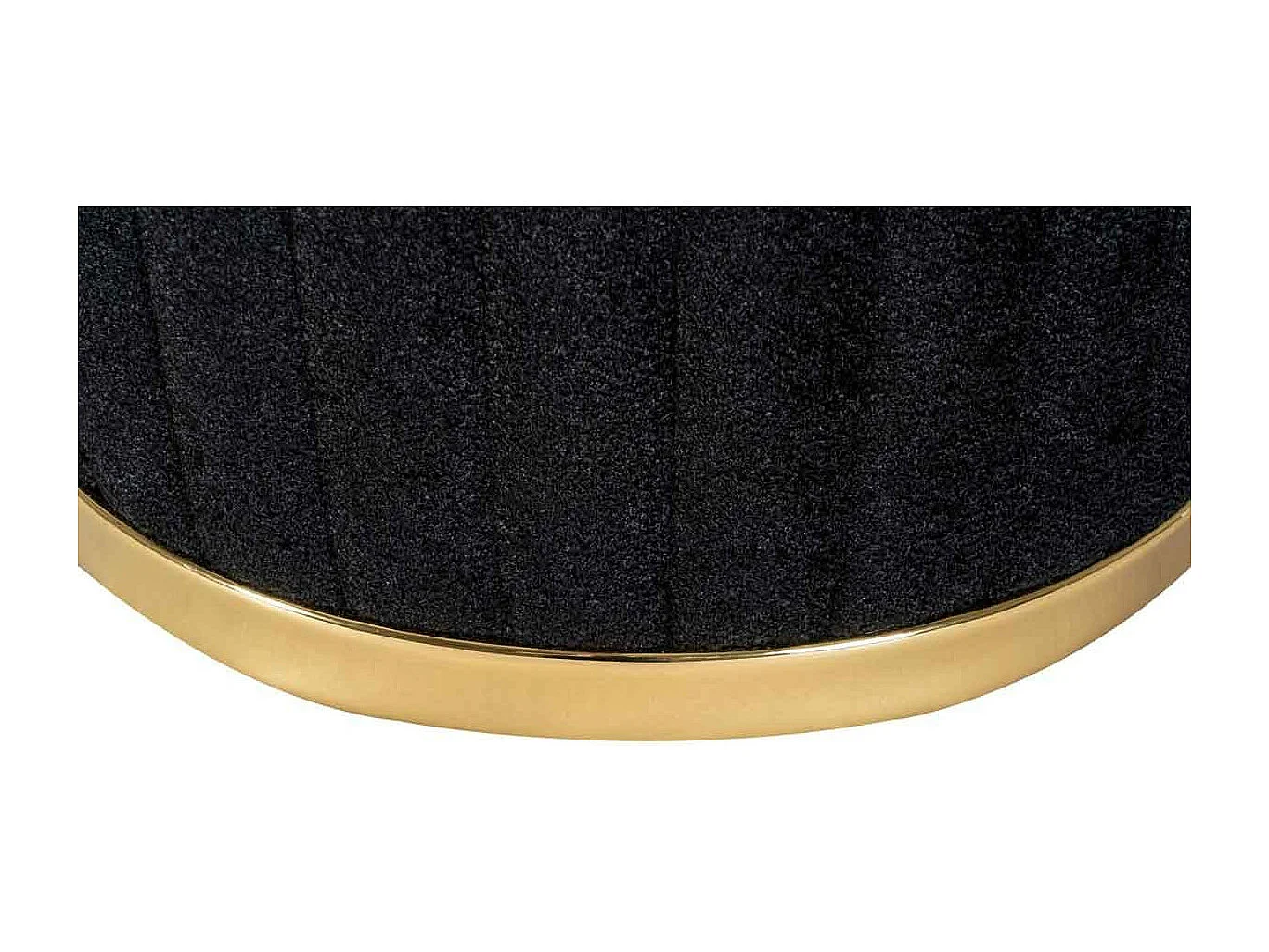 Tabouret Rond Déco "Doric" 46cm Noir & Or