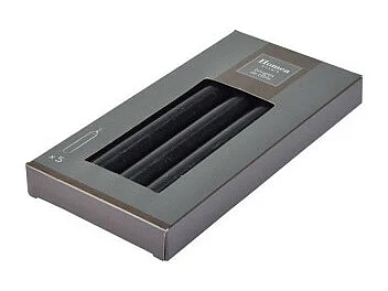 Lot de 5 Bougies Chandelier "Essentiel II" 19cm Noir