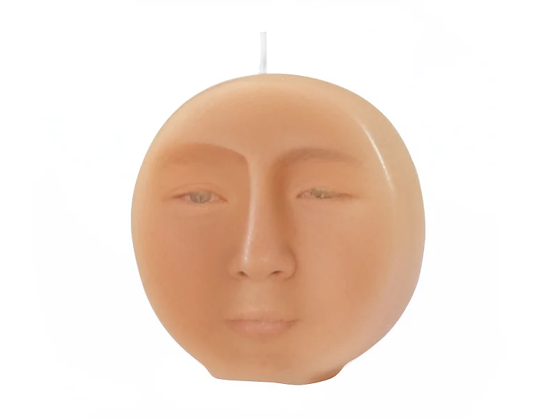 Bougie Déco Visage "Arty" 9cm Semoule