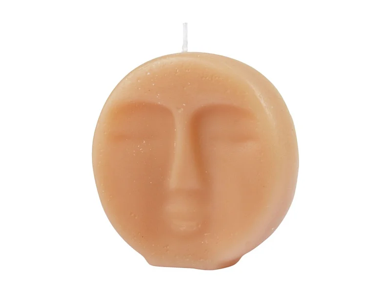 Bougie Déco Visage "Arty" 9cm Semoule