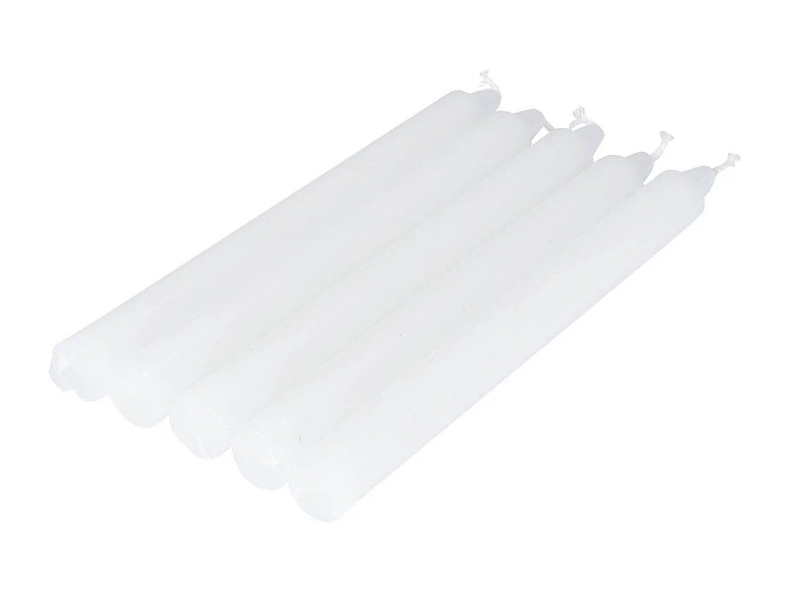Lot de 5 Bougies Chandelier "Essentiel II" 19cm Blanc