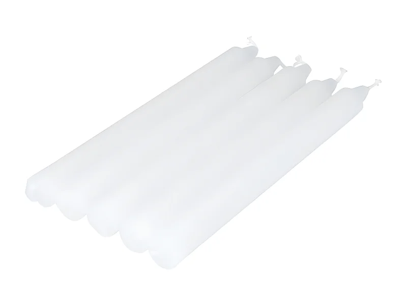 Lot de 5 Bougies Chandelier "Essentiel II" 19cm Blanc