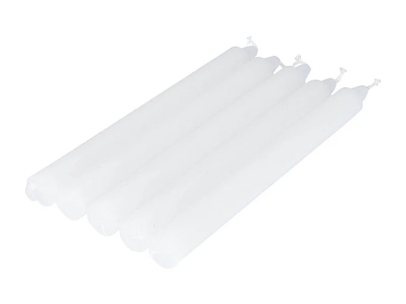 Lot de 5 Bougies Chandelier "Essentiel II" 19cm Blanc