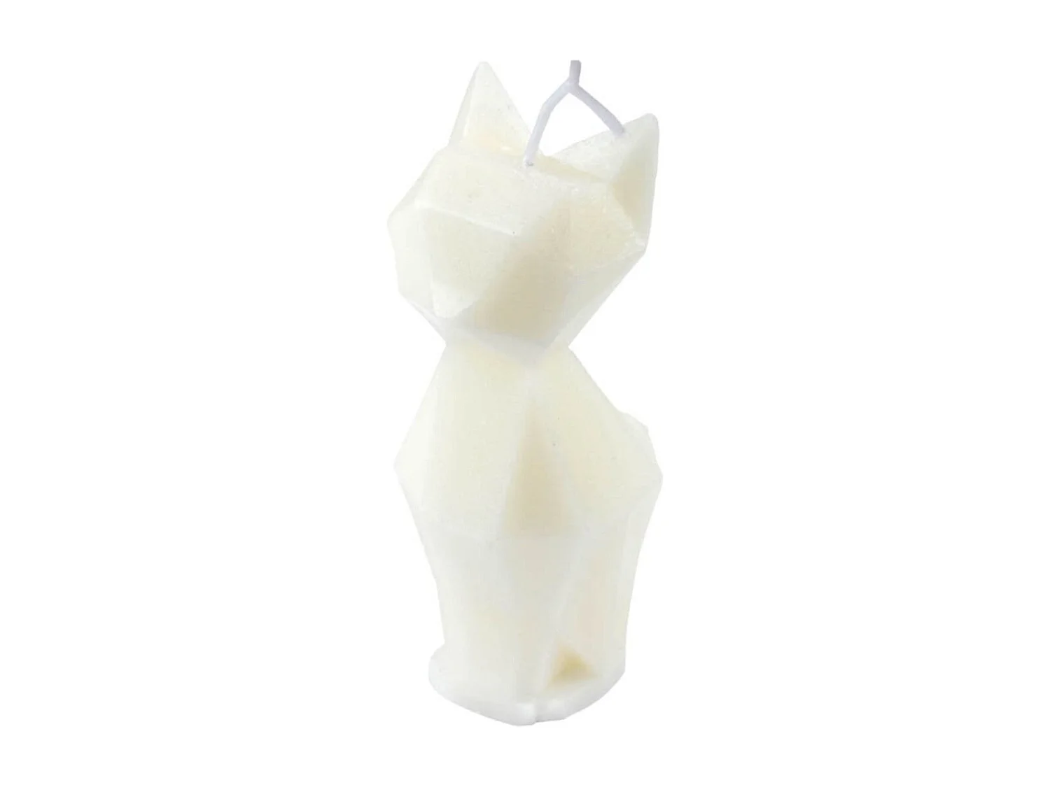 Bougie Déco Chat "Arty" 13cm Blanc