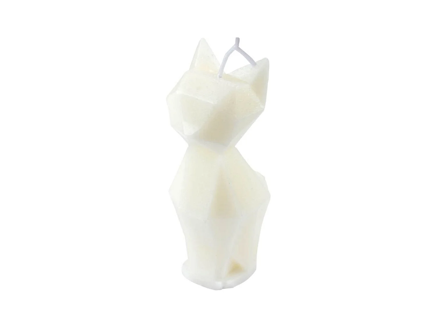 Bougie Déco Chat "Arty" 13cm Blanc