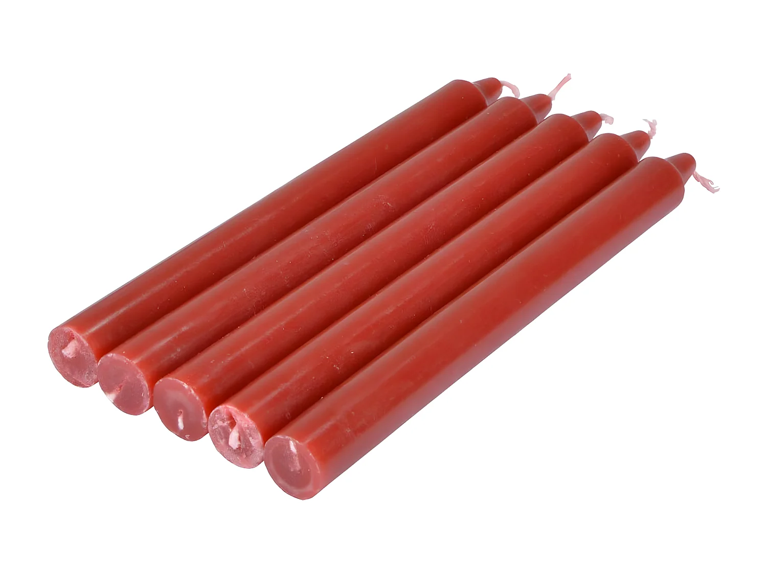 Lot de 5 Bougies Chandelier "Essentiel II" 19cm Rouge