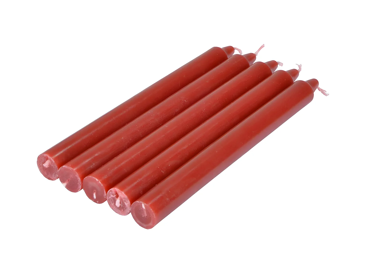 Lot de 5 Bougies Chandelier "Essentiel II" 19cm Rouge