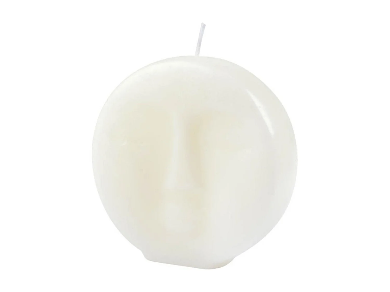 Bougie Déco Visage "Arty" 9cm Blanc