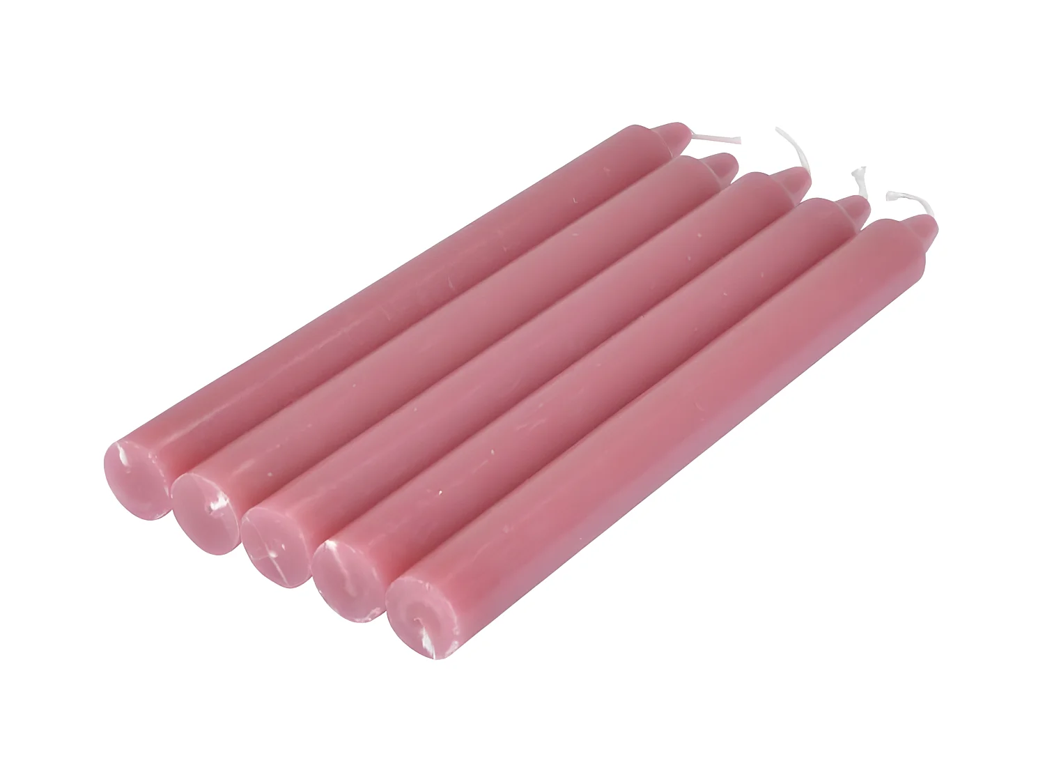 Lot de 5 Bougies Chandelier "Essentiel II" 19cm Rose