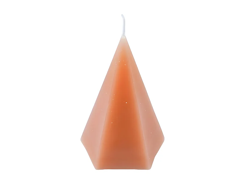 Bougie Déco Pyramide "Arty" 12cm Blush