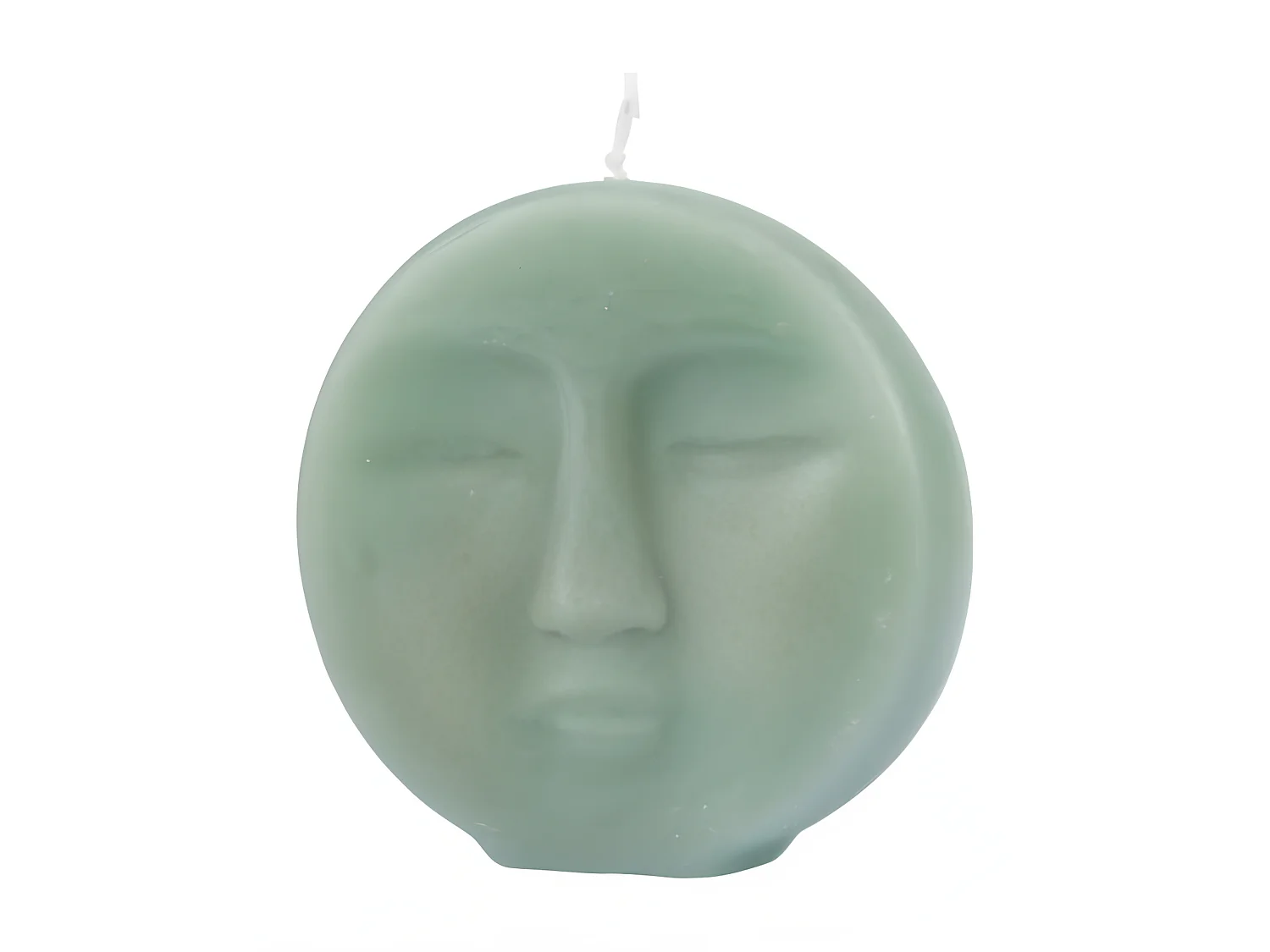 Bougie Déco Visage "Arty" 9cm Vert Céladon