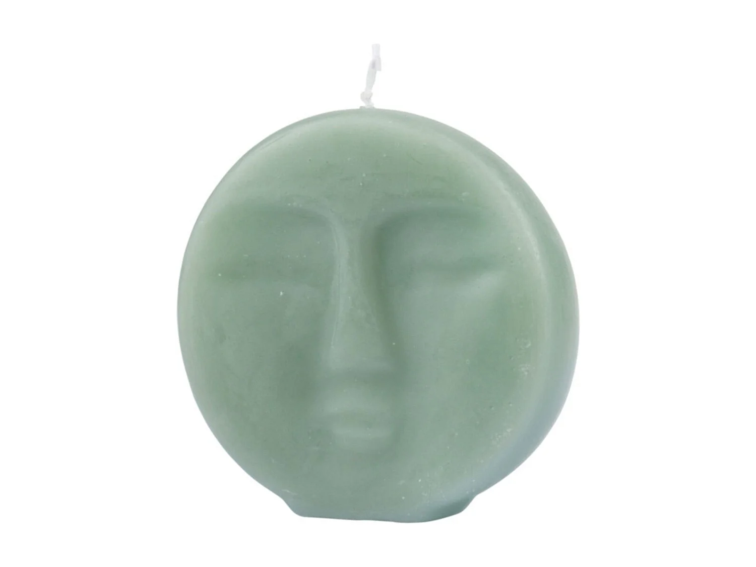 Bougie Déco Visage "Arty" 9cm Vert Céladon