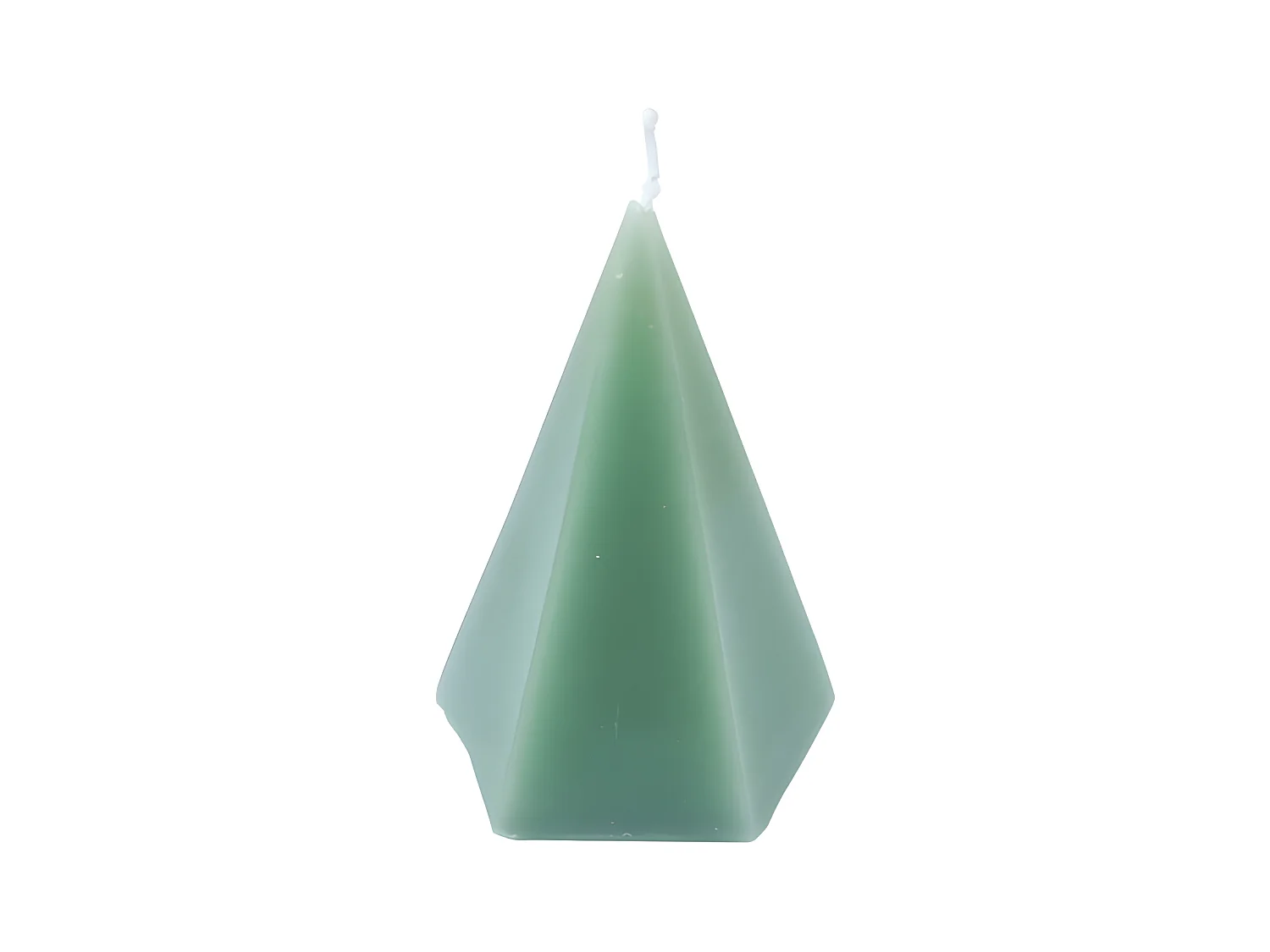 Bougie Déco Pyramide "Arty" 12cm Vert Céladon