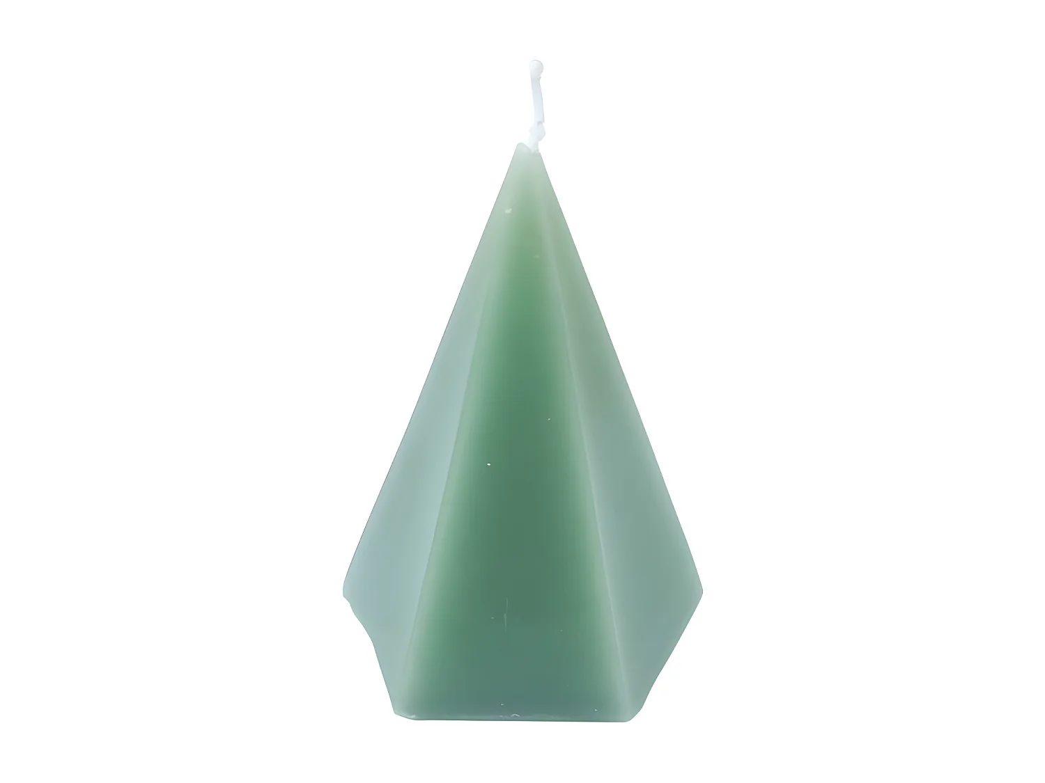 Bougie Déco Pyramide "Arty" 12cm Vert Céladon
