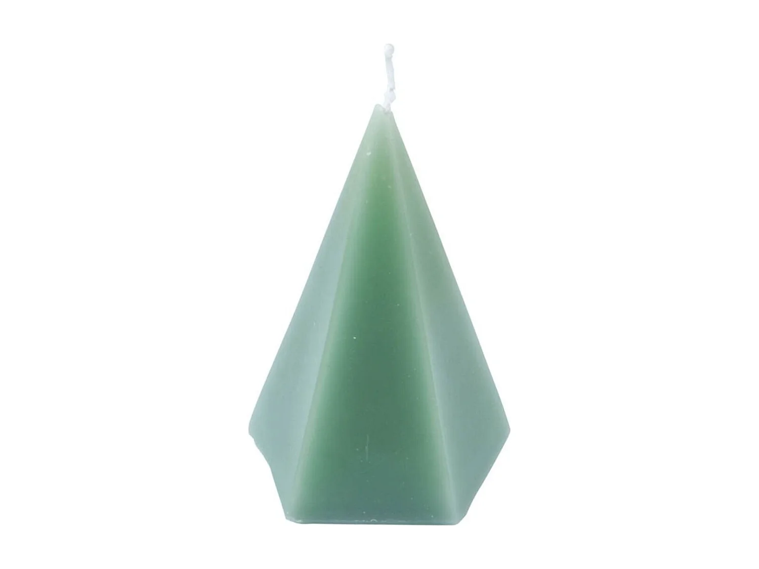 Bougie Déco Pyramide "Arty" 12cm Vert Céladon