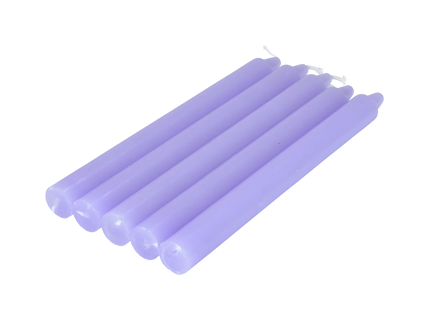 Lot de 5 Bougies Chandelier "Essentiel II" 19cm Violet