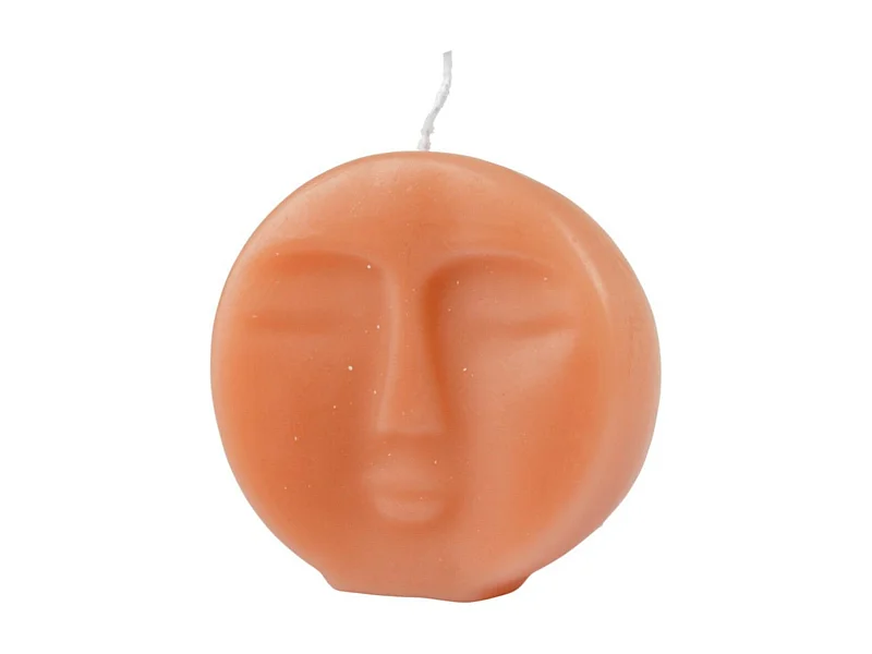 Bougie Déco Visage "Arty" 9cm Blush