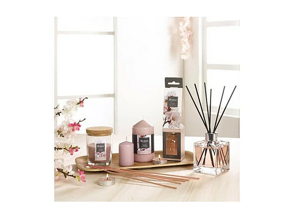 Bougie Pilier "Essentiel II" 15cm Cerisier en Fleurs