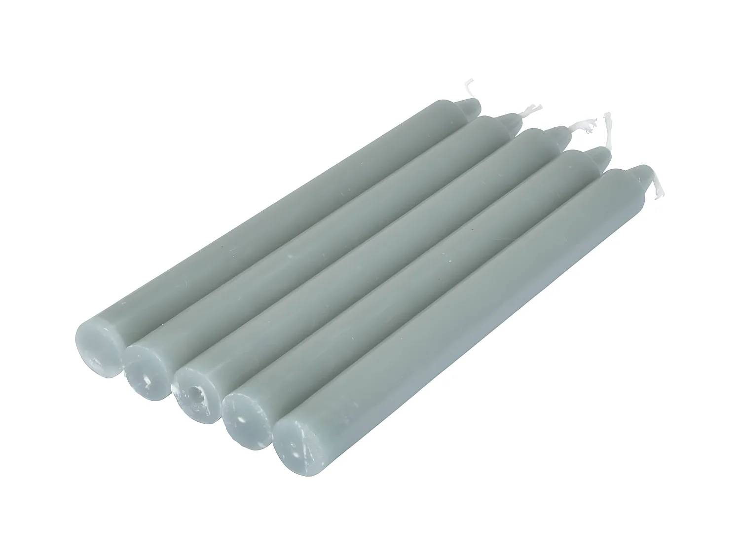 Lot de 5 Bougies Chandelier "Essentiel II" 19cm Gris