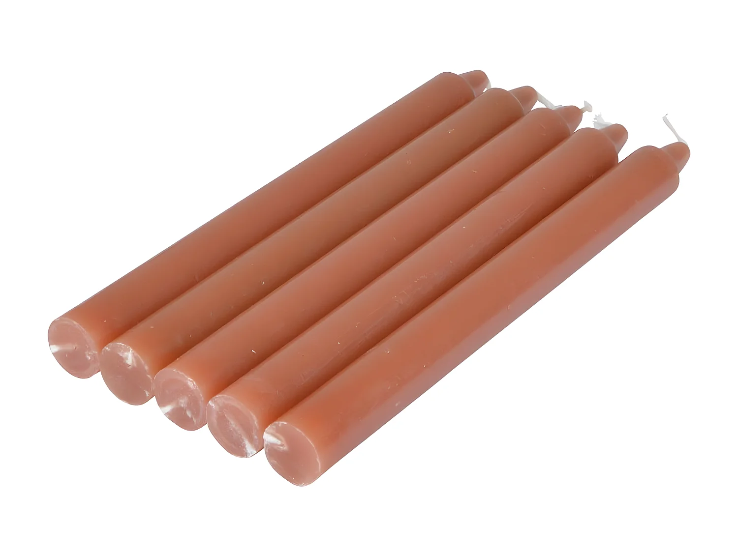 Lot de 5 Bougies Chandelier "Essentiel II" 19cm Taupe