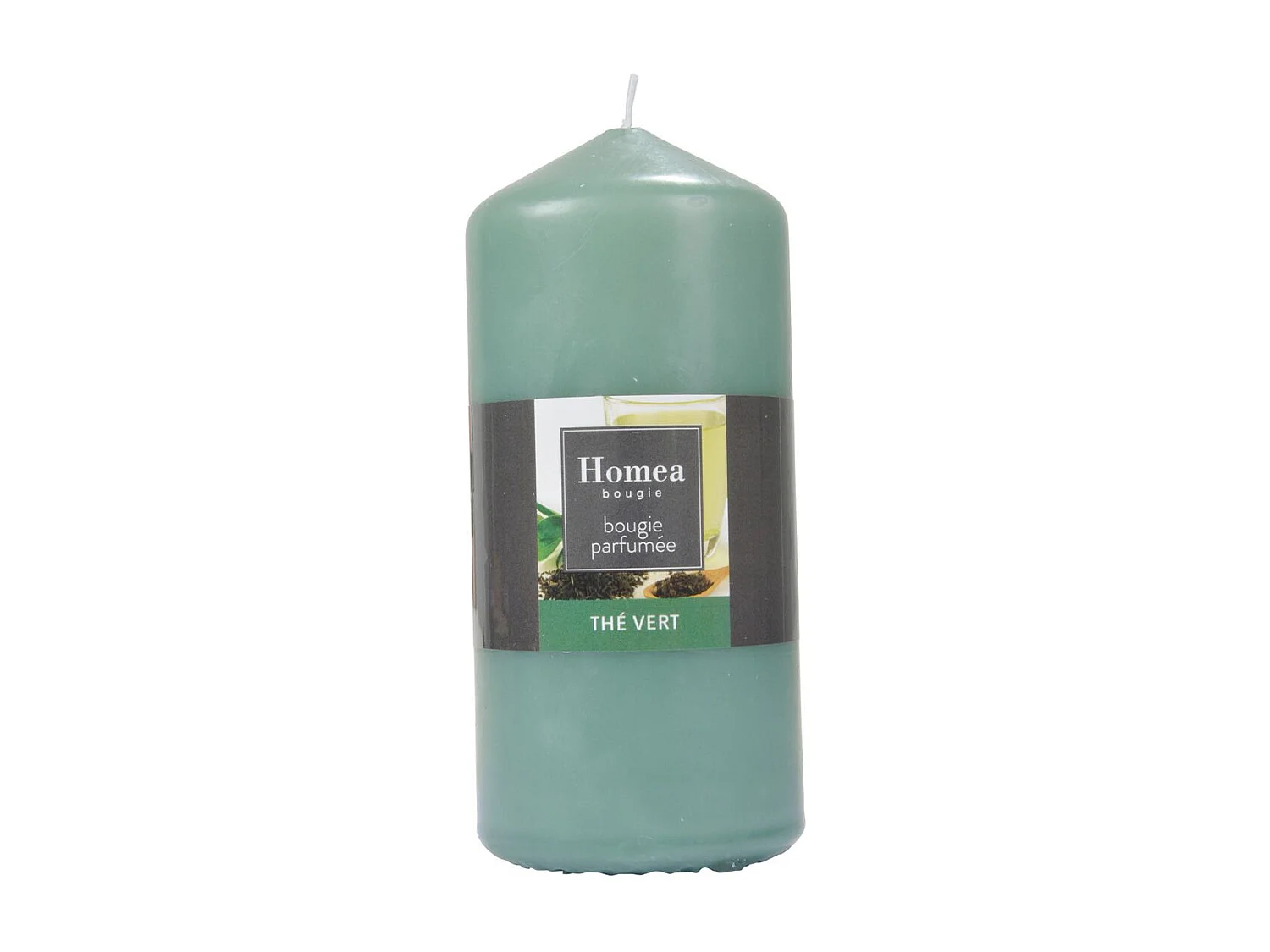 Bougie Pilier "Essentiel II" 15cm Thé Vert