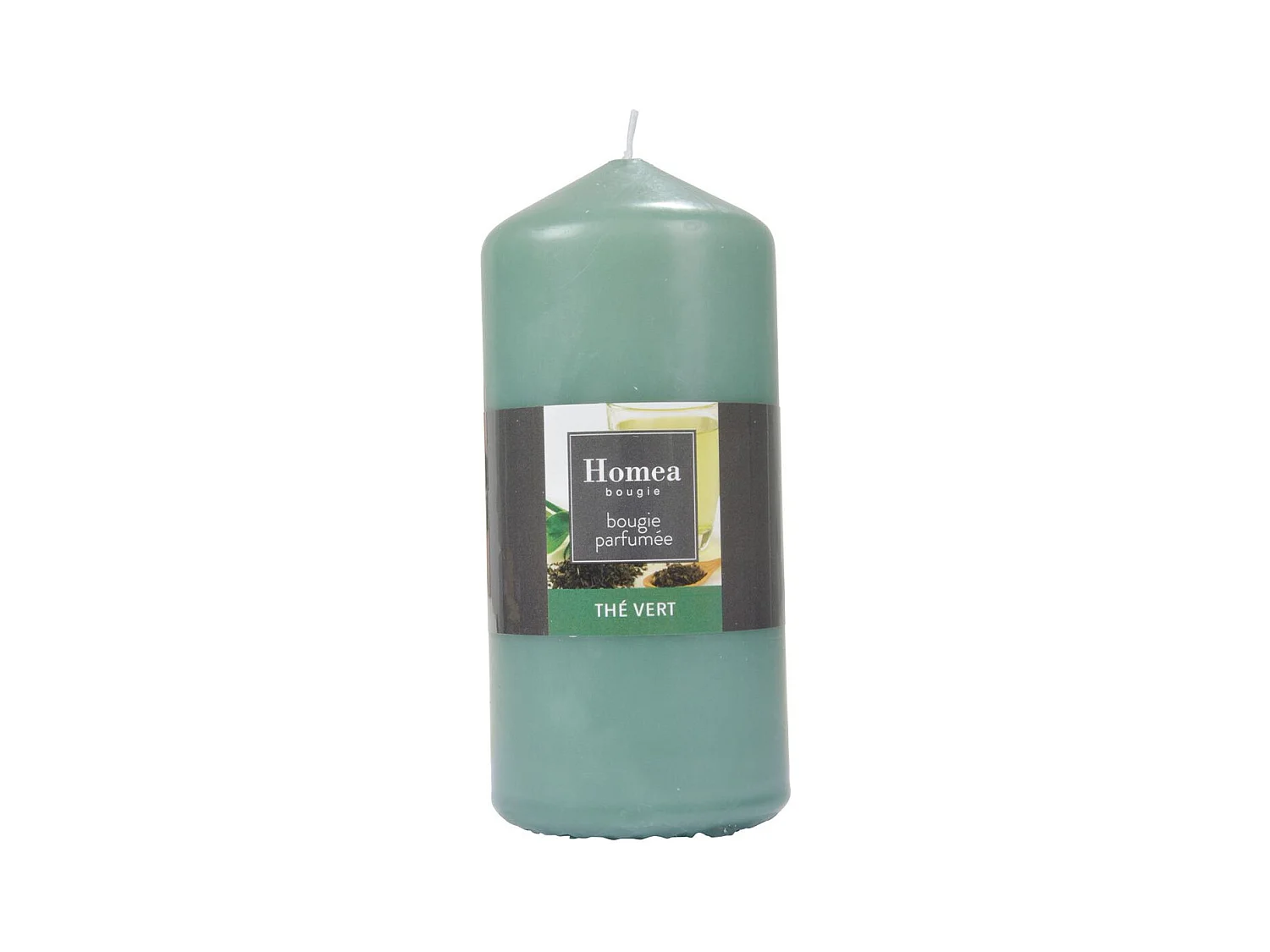 Bougie Pilier "Essentiel II" 15cm Thé Vert