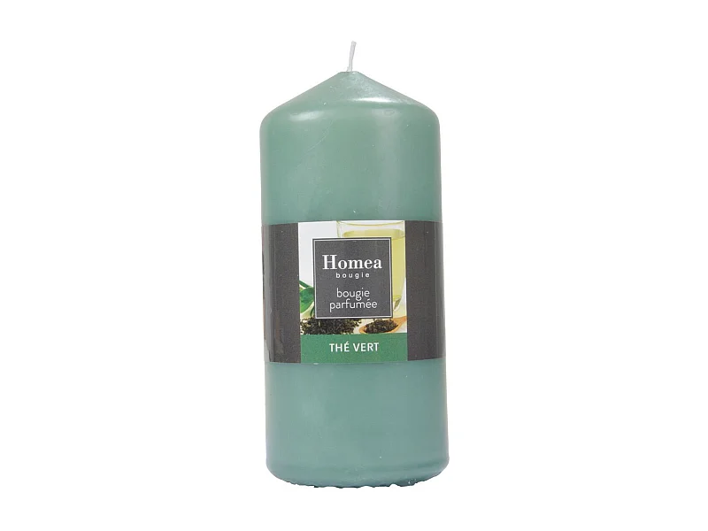 Bougie Pilier "Essentiel II" 15cm Thé Vert