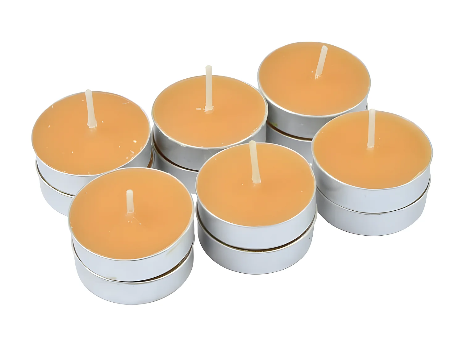 Lot de 12 Bougies Chauffe-Plat "Essentiel II" 3,5cm Orange Epicée