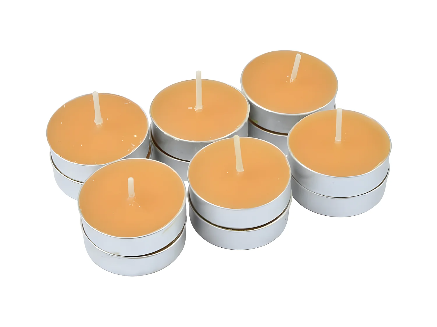 Lot de 12 Bougies Chauffe-Plat "Essentiel II" 3,5cm Orange Epicée