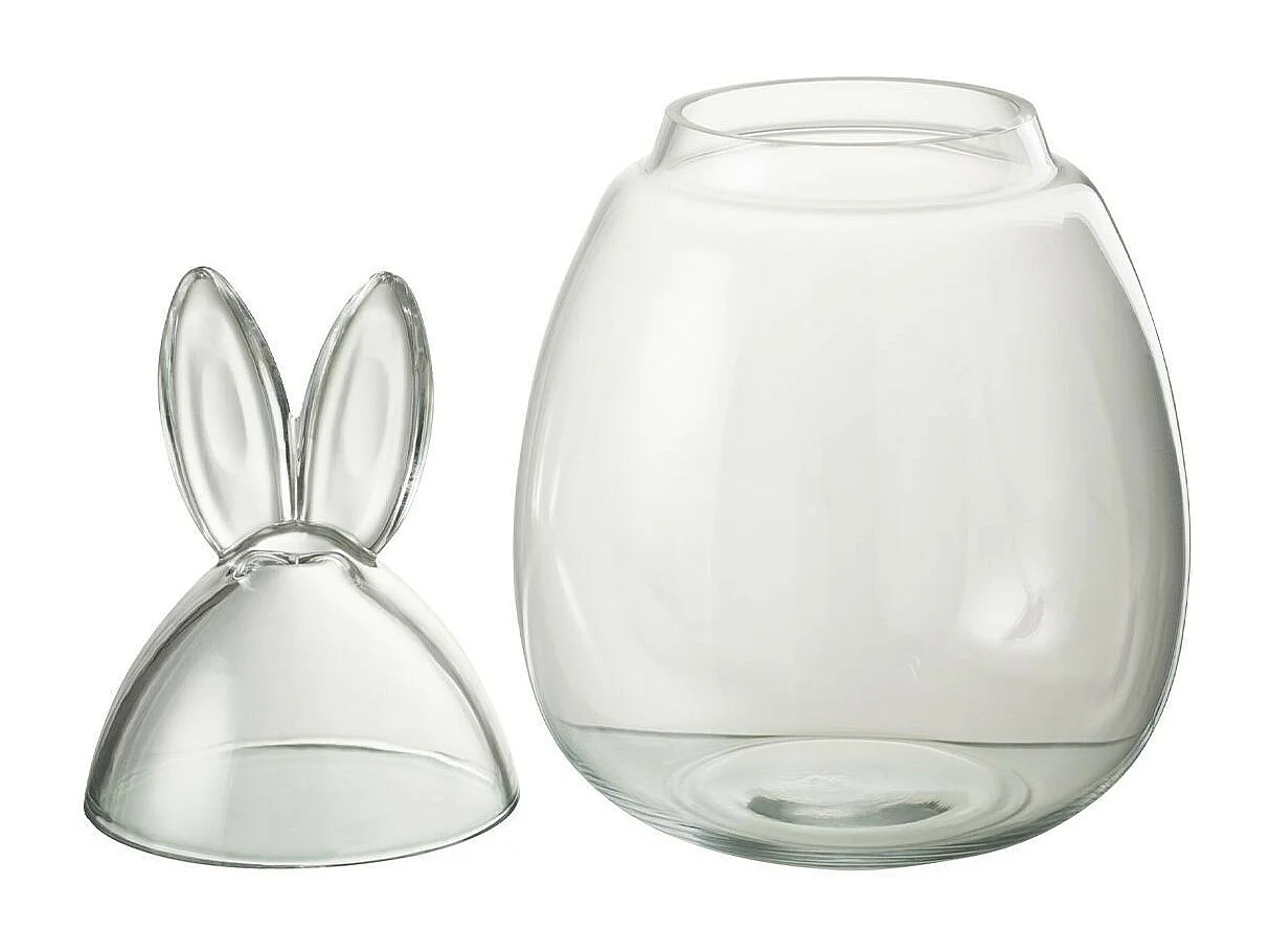 Bocal Design en Verre "Lapin" 39cm Transparent