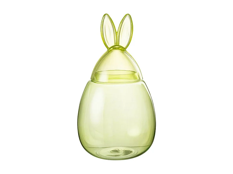 Bocal Design en Verre "Lapin" 39cm Vert