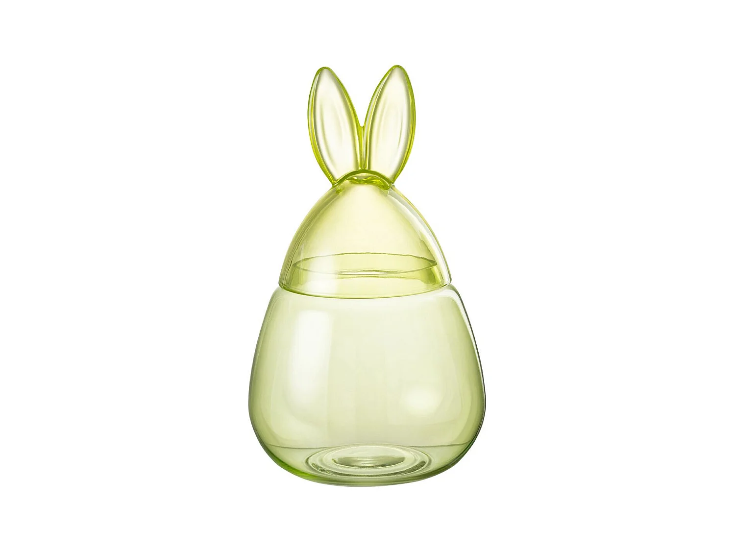 Bocal Design en Verre "Lapin" 34cm Vert