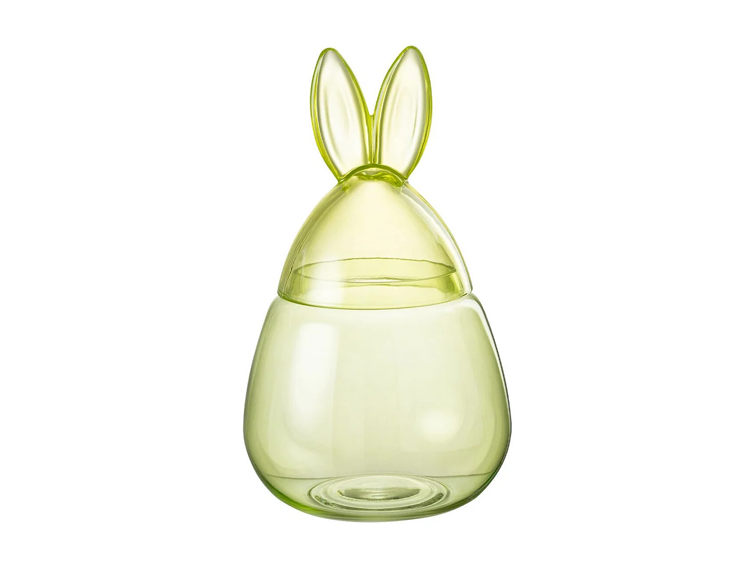 Bocal Design en Verre "Lapin" 34cm Vert