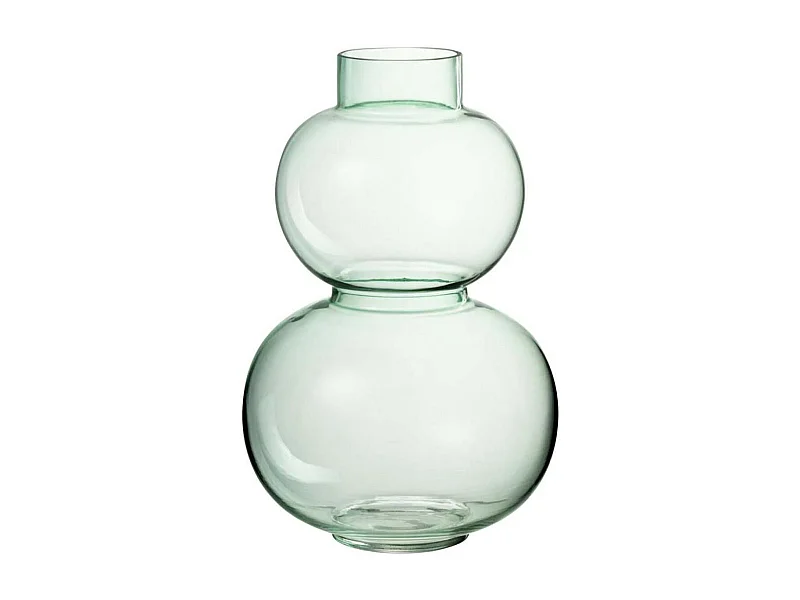 Vase Design en Verre "Boule" 28cm Vert